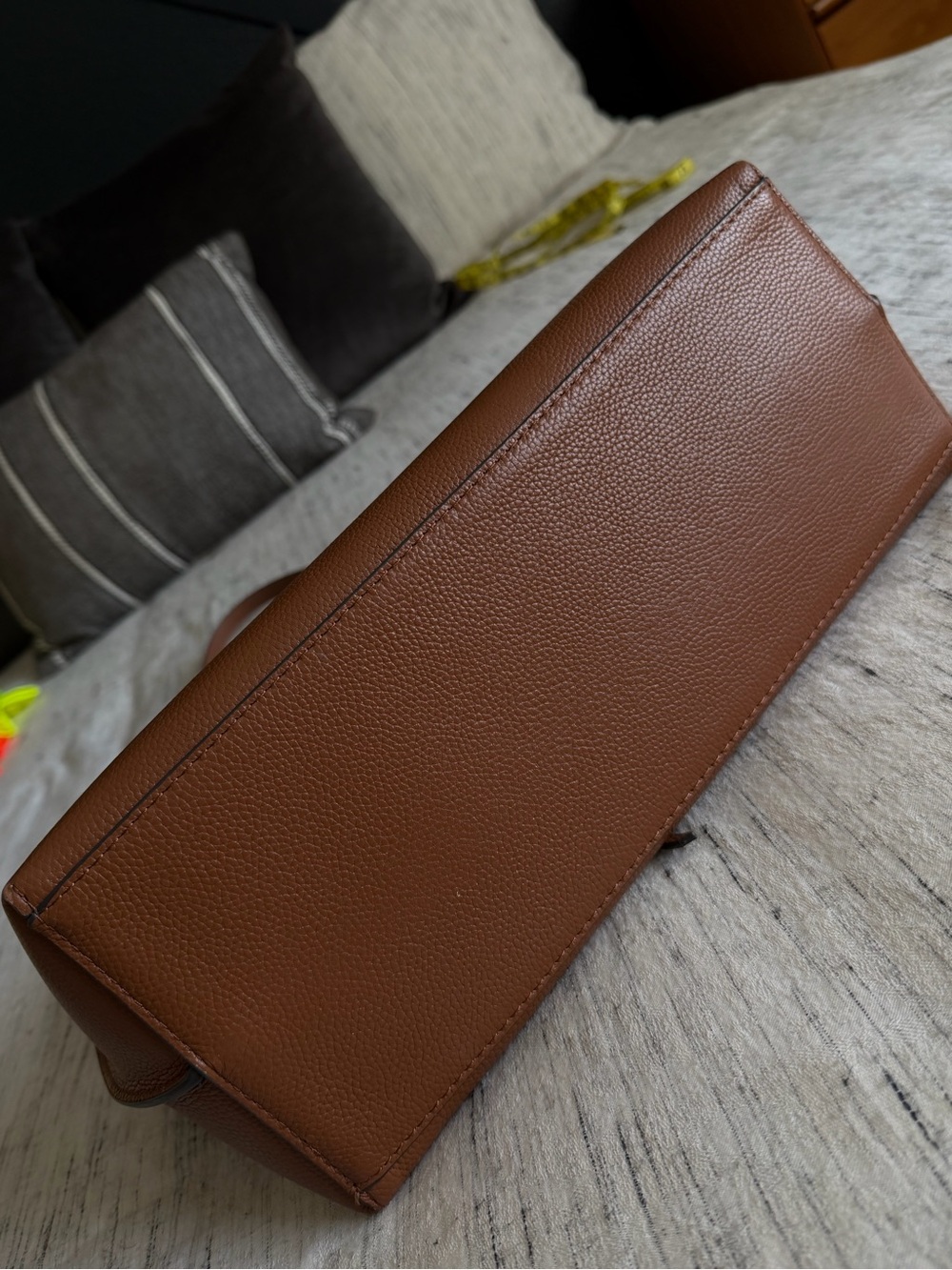 Rebecca Minkoff Brown Pebbled Leather Tote - Picture 7 of 11
